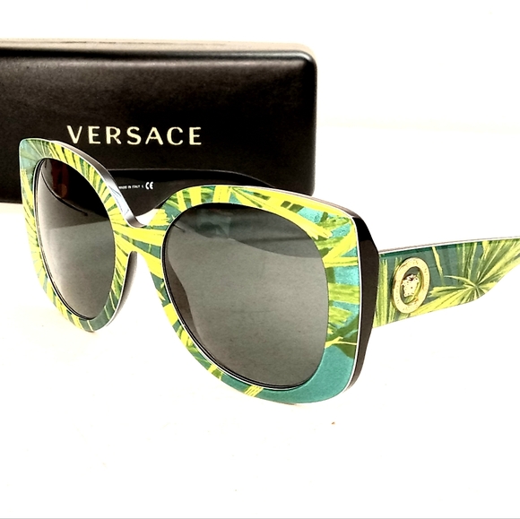 Versace Accessories - Versace Cat Eye Tropical Sunglasses 49087 New made in Italy.
